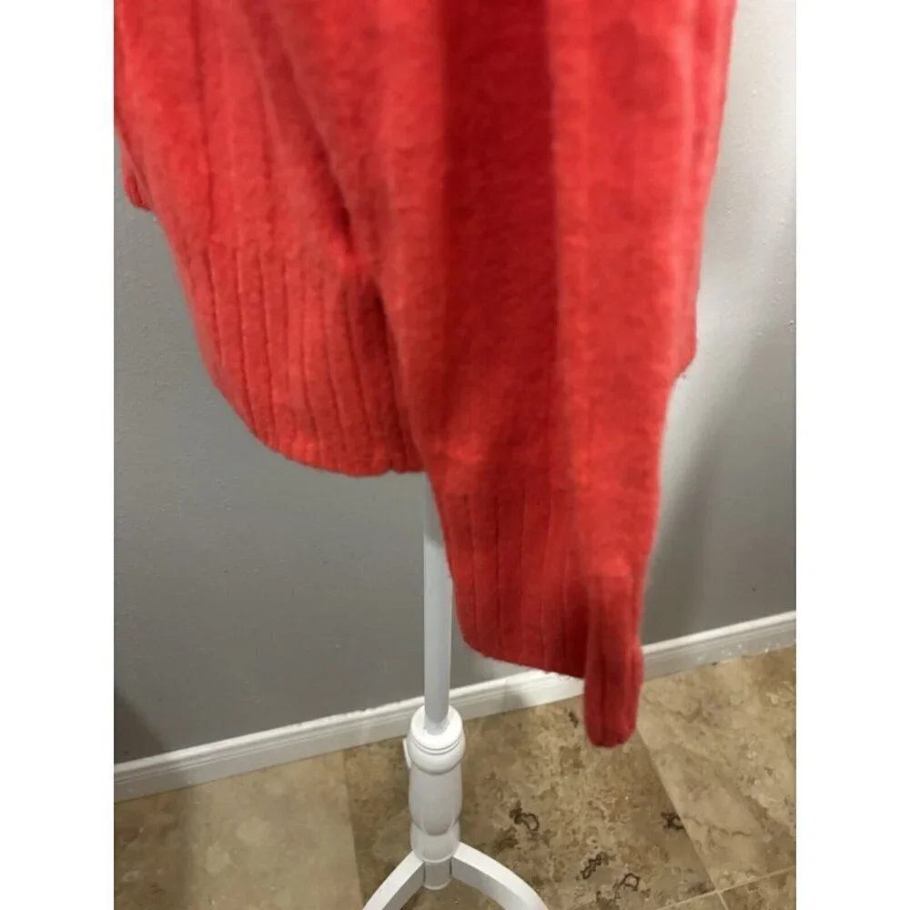 J Crew High Neck Orange Soft Pullover Sweater Wool Blend Size Medium